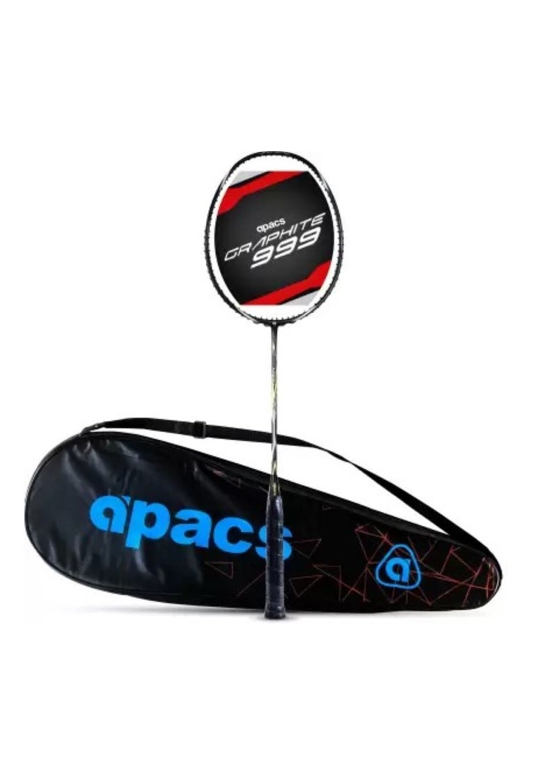 Graphite 999 Unstrung Badminton Racquet | 30 LBS, Nano Tec Frame | ‎One Size | Graphite Material | Grip size : 3 1/4 inches | Suitable For All