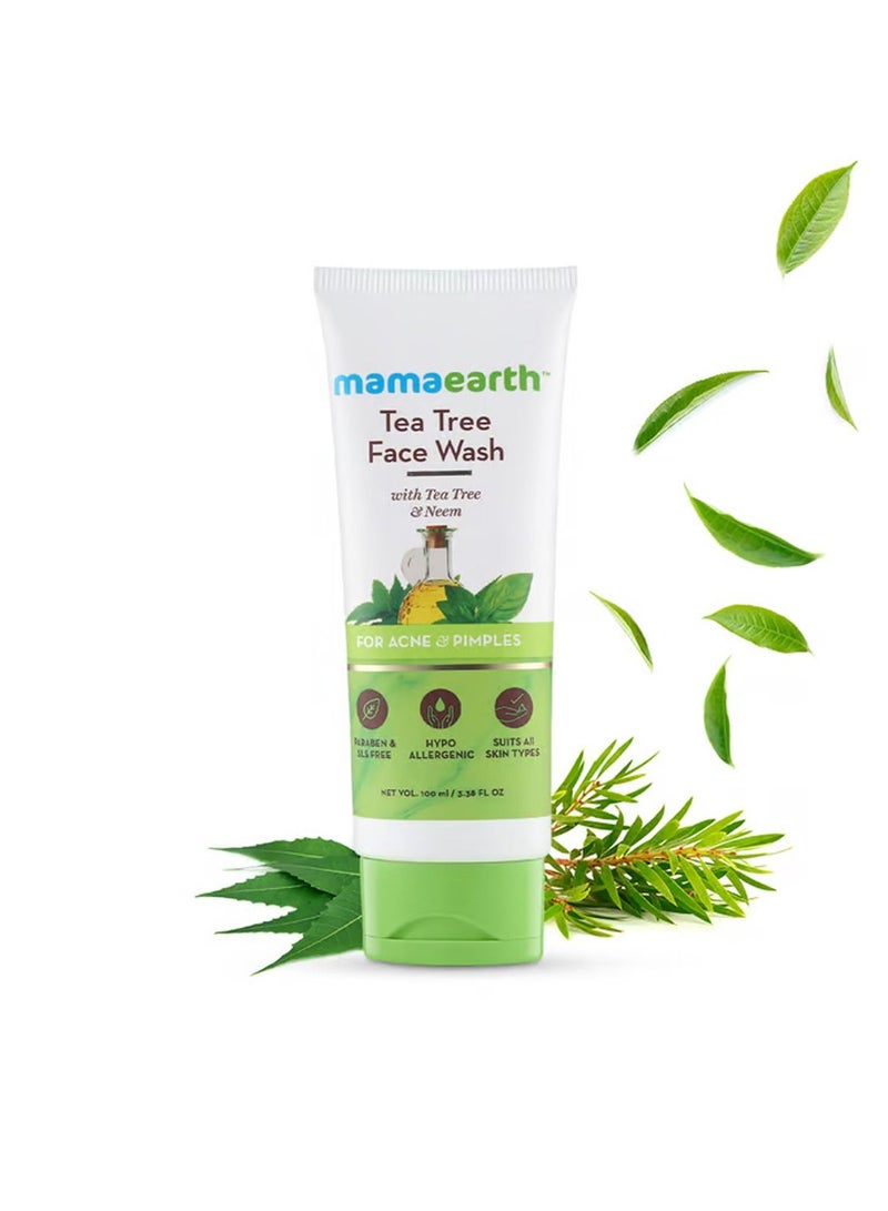 MAMAEARTH Bye Bye Blemishes For Pigmentation, Sun Damage and Spots Correction + Tea Tree Face Wash (Combo Pack of 2)