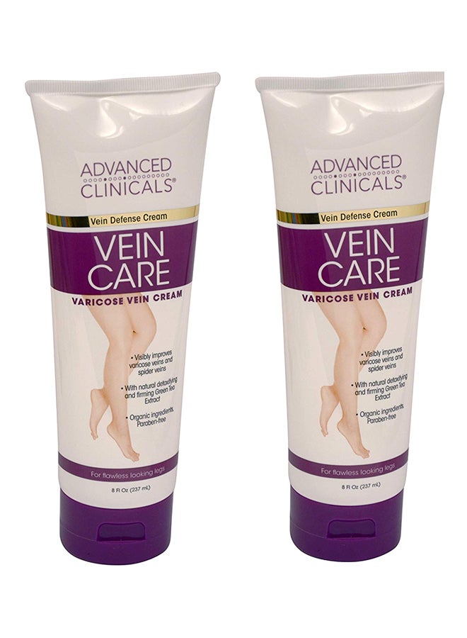 2-Piece Vein Care Vericose Vein Cream Multicolour 8ounce