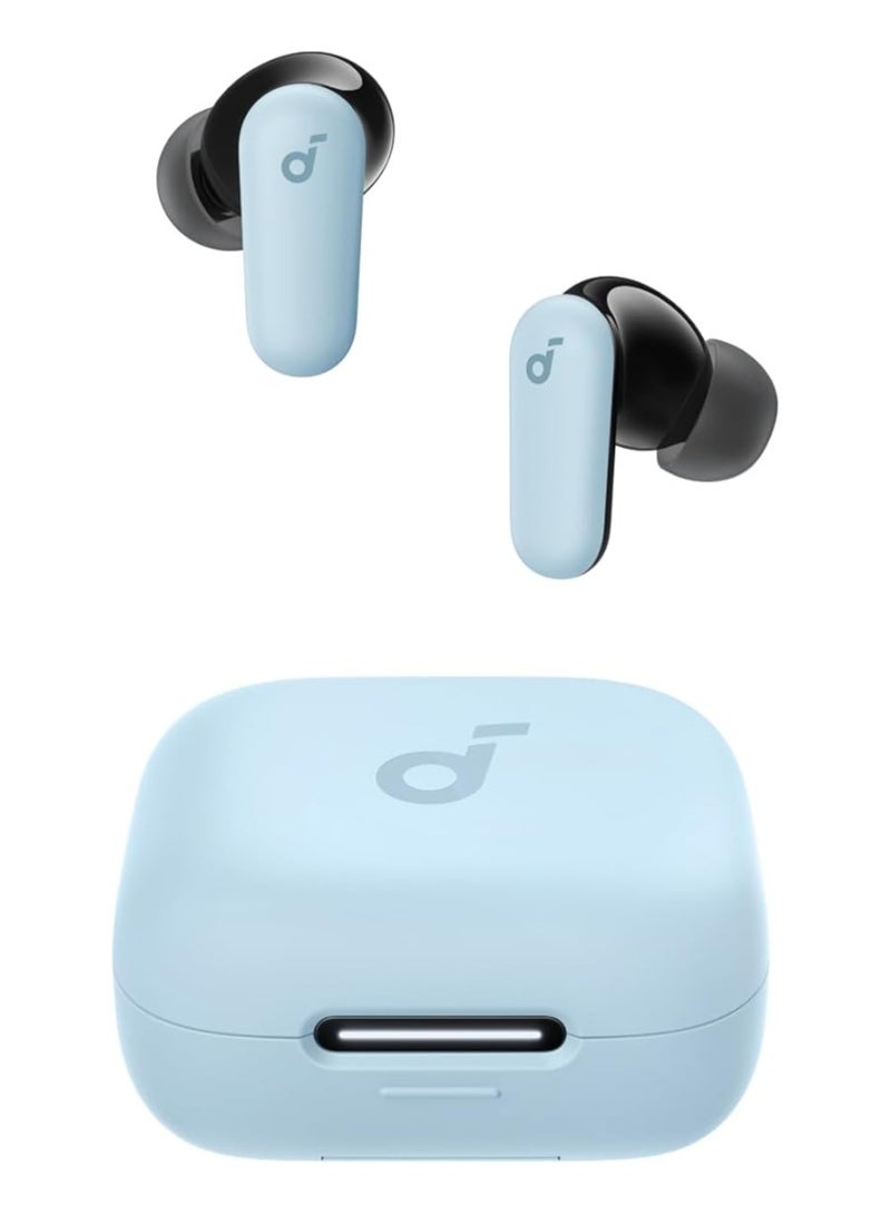 R50i Noise Cancelling Earbuds, Strong And Smart Noise Cancelling, Powerful Bass, 45H Playtime, 2-in-1 Case And Phone Stand, IP54, Wireless Earbuds, Bluetooth 5.4, App Control Blue