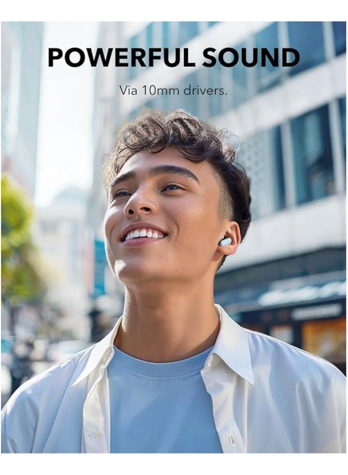 R50i Noise Cancelling Earbuds, Strong And Smart Noise Cancelling, Powerful Bass, 45H Playtime, 2-in-1 Case And Phone Stand, IP54, Wireless Earbuds, Bluetooth 5.4, App Control Blue