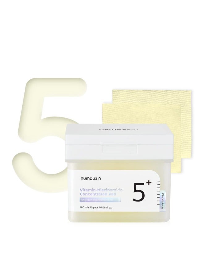 Numbuzin No.5 Vitamin-niacinamide Concentrated Pad 180ml (70 Pads)