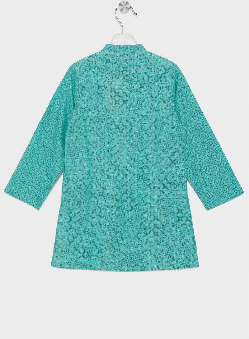 Kids Printed Long Kurta