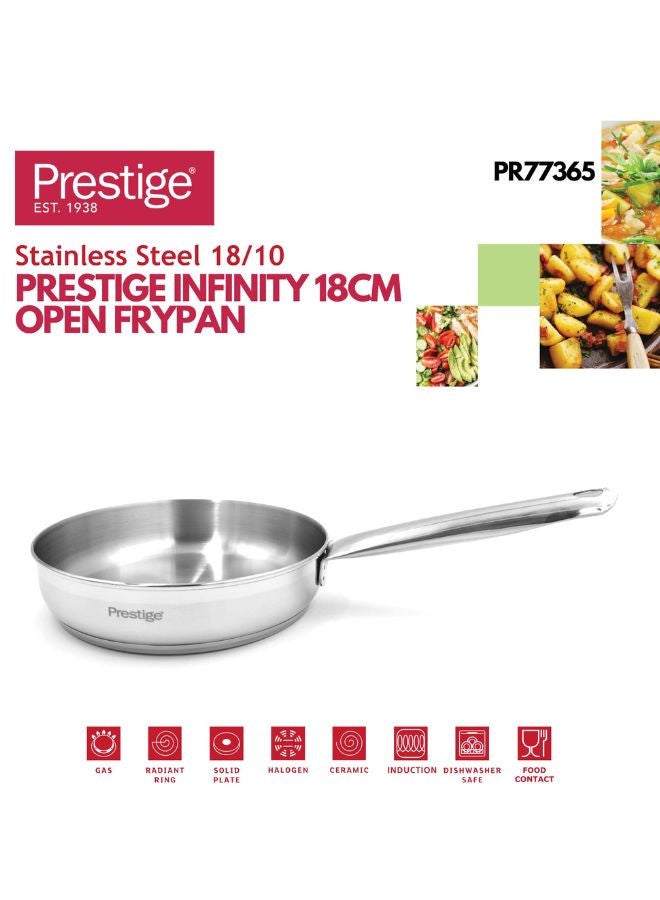 Prestige Infinity 18Cm Open Frypan Silver 18cm