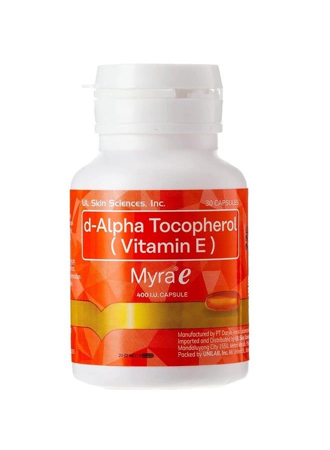 Myra E D-Alpha Tocopherol (Vitamin E) - 30 Capsules