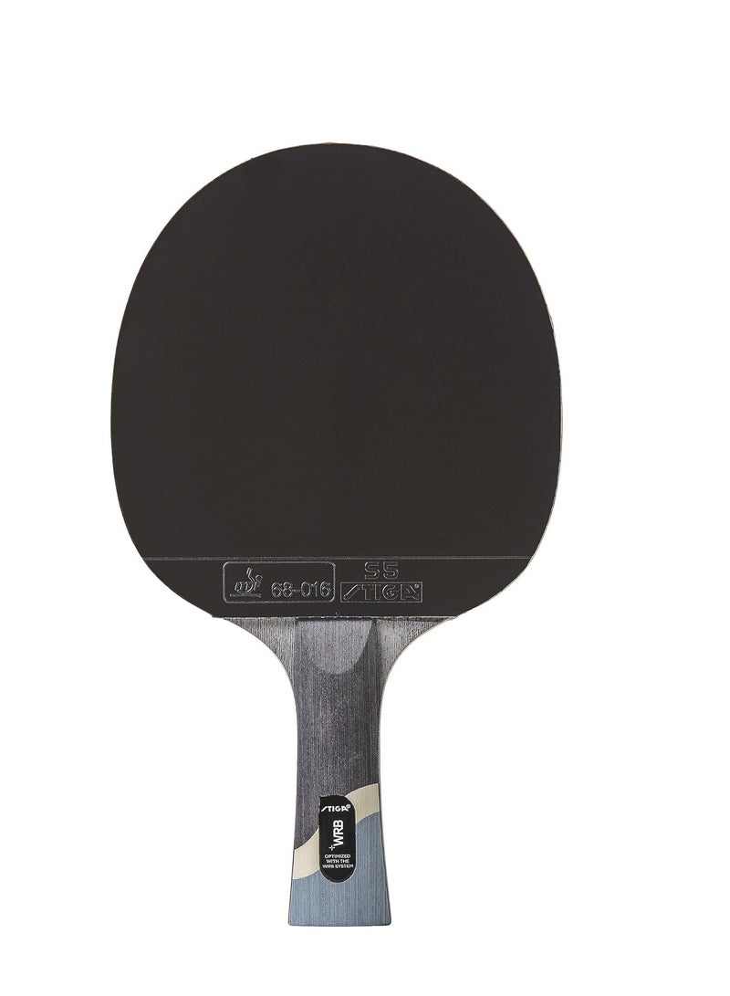 STIGA Pro Carbon Performance-Level Table Tennis Racket with Carbon Technology for Tournament Play - Red and Blue Colors