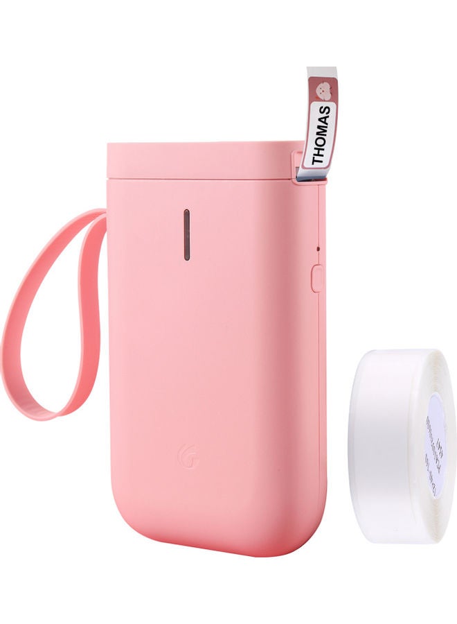 Portable Wireless Handheld Thermal Label Printer 18.3x4x11.3cm Pink