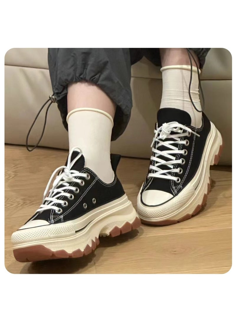 New Thick Sole Versatile Comfortable Anti Slip Wear Resistant Canvas Shoes