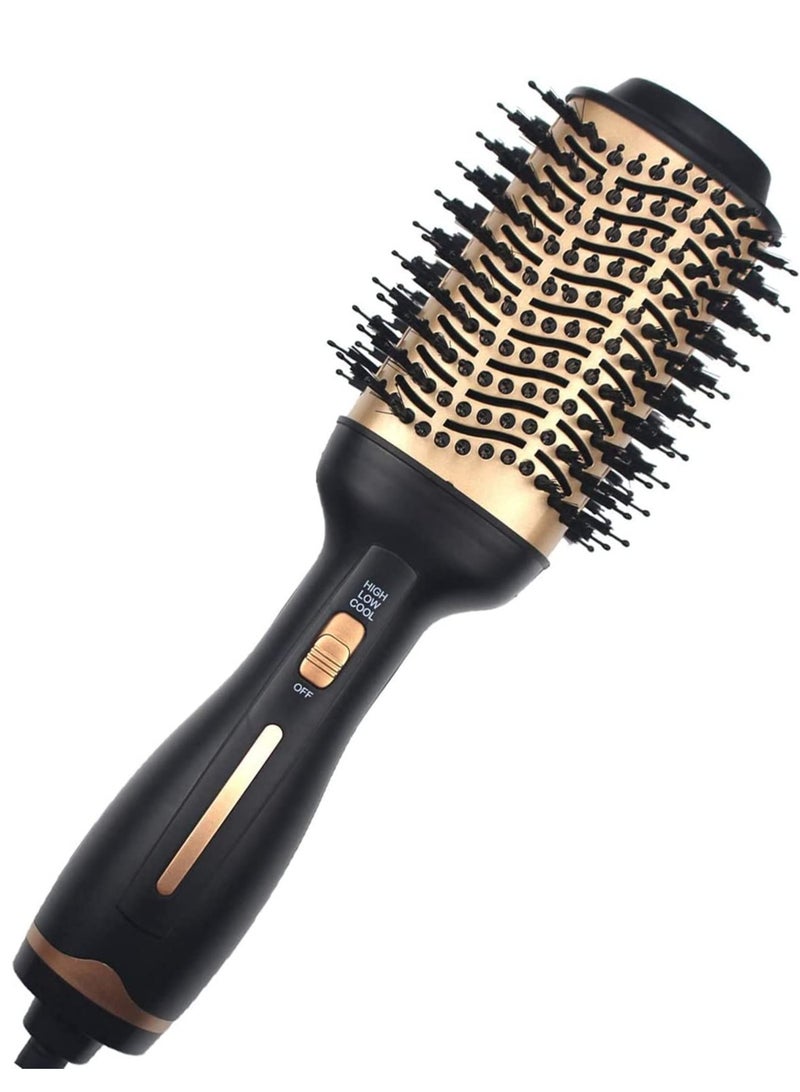 Hot Air Brush,Hair Dryer Brush, Professional Hair Dryer & Volumizer 3 in 1 Upgrade Anti-Scald Negative Ionic Technology Hair Straightener Brush,Salon Negative Ion Ceramic Electric Blow Dryer