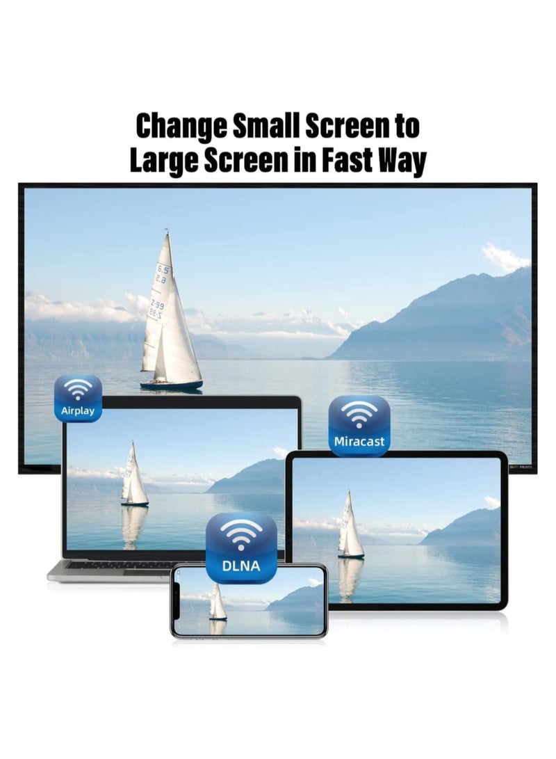 Any-Cast HDMI WiFi 1080P Mobile Screen Mirroring Receiver Dongle to TV/Projector Receiver for Android/Mac/iOS Windows