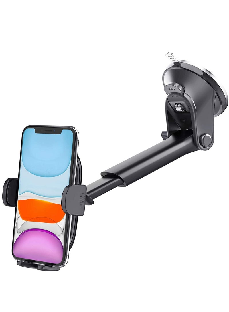 Car Mobile Phone Holder Car Suction Cup, 360 Car Mobile Phone Holder for Dashboard Windscreen, Universal Smartphone Holder Car for iPhone 13/12/11 Pro Max, Samsung s21/a20 etc