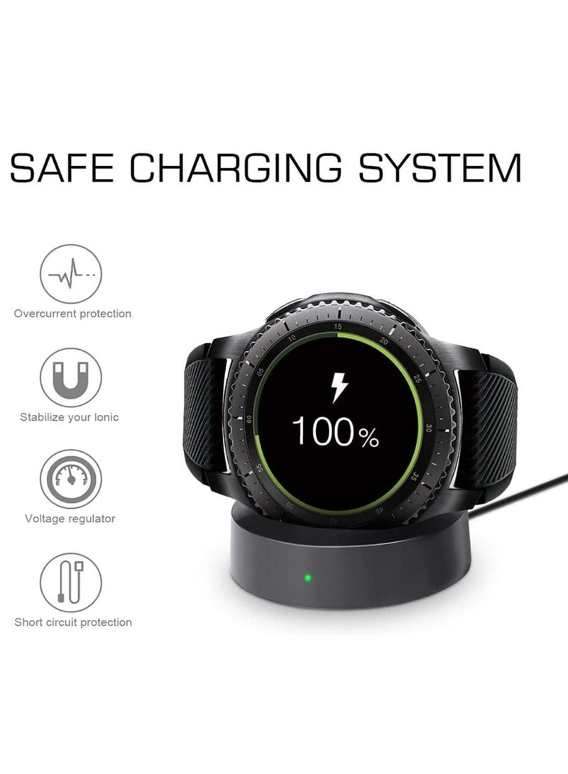 Wireless Charging Dock Cradle Charger compatible with Samsung Gear S3 Classic Frontier Smart Watch Charging Dock Watch