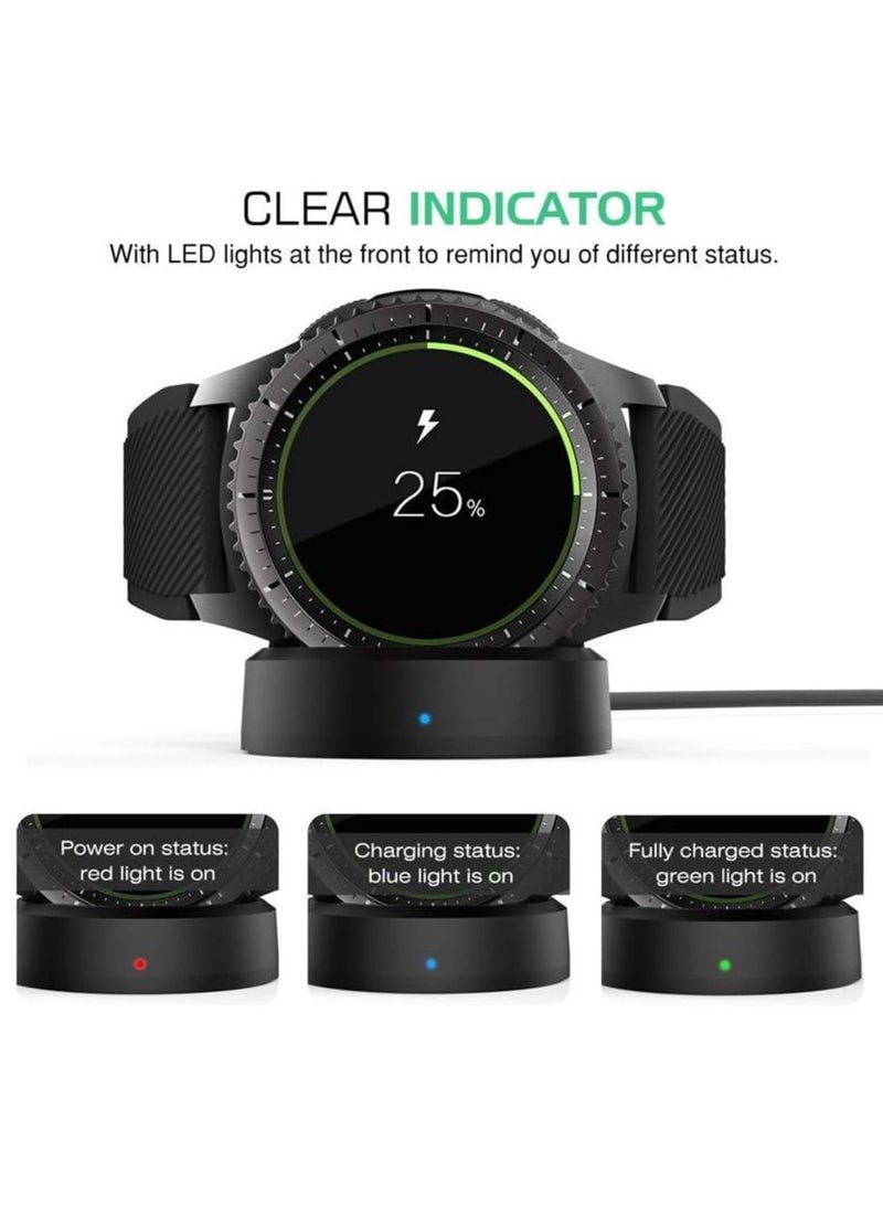 Wireless Charging Dock Cradle Charger compatible with Samsung Gear S3 Classic Frontier Smart Watch Charging Dock Watch