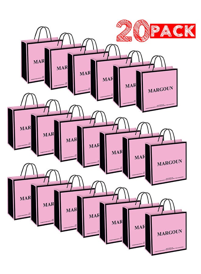 20 Pack Shopping Bag Gift Bags Kraft Paper Bags 33x17x33 cm Shopping Bag Kraft with Handles Bulk