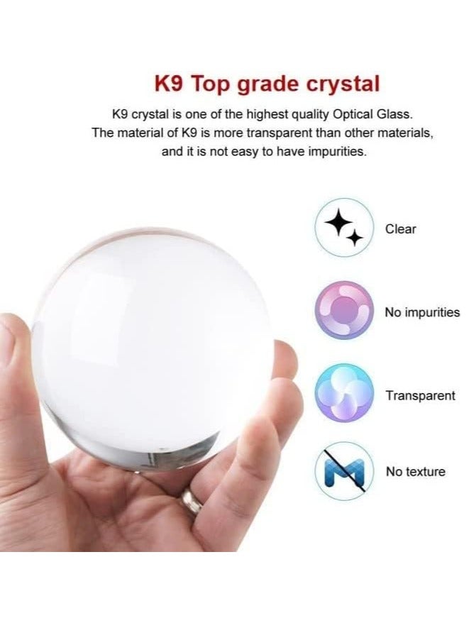 3D Crystal Ball Night Light Clear Galaxy LED Light with Wooden Base Glass Ball Ornaments Nightlight Decolamp with Touch Switch LED Light Decorative Lamp Gifts for Home Desktop Decor-Planet