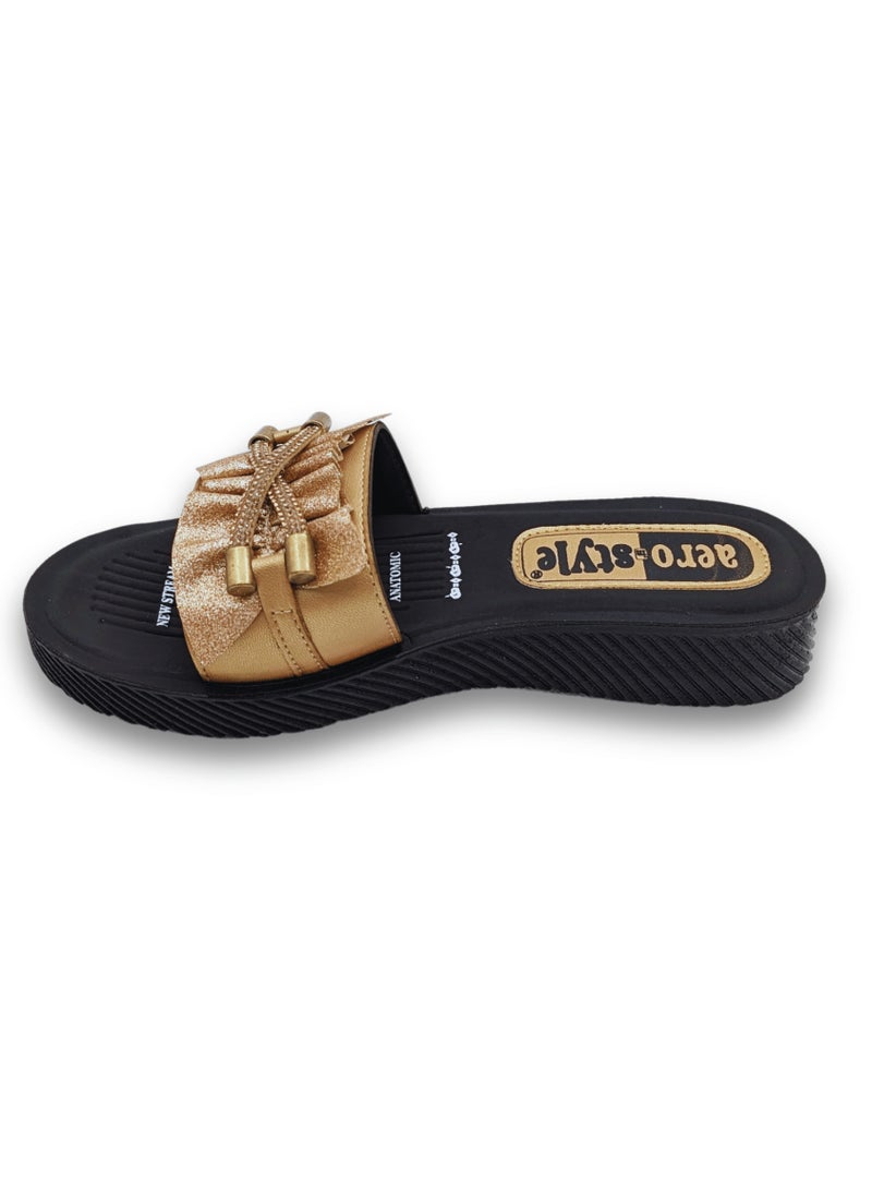 Aerostyle Women’s Slippers SPL1034 Golden