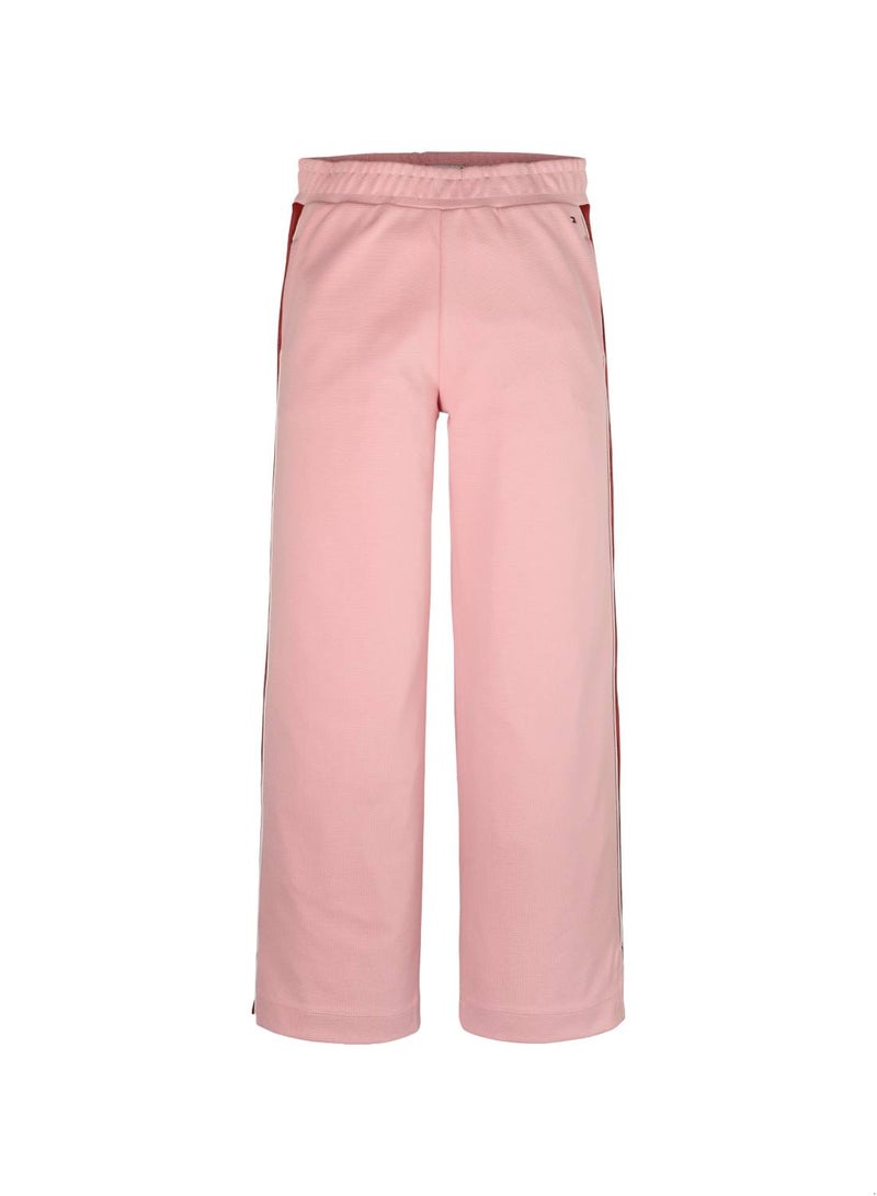 Girls' Tape Sweatpants - Polyester, Pink