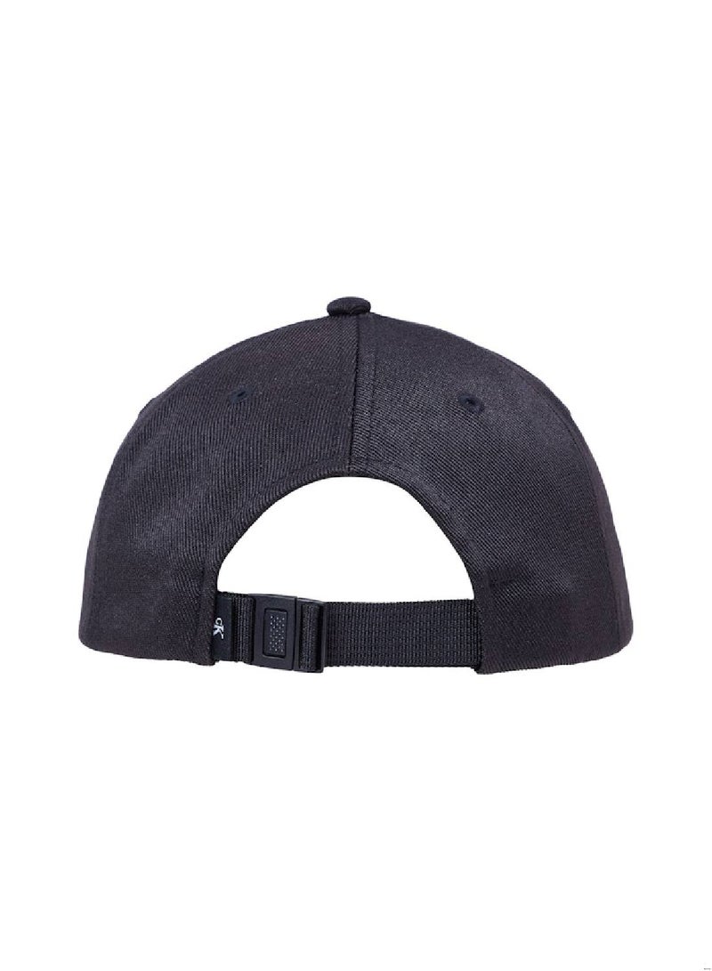 Men's Mono Logo Patch Cap - Polyester, Black