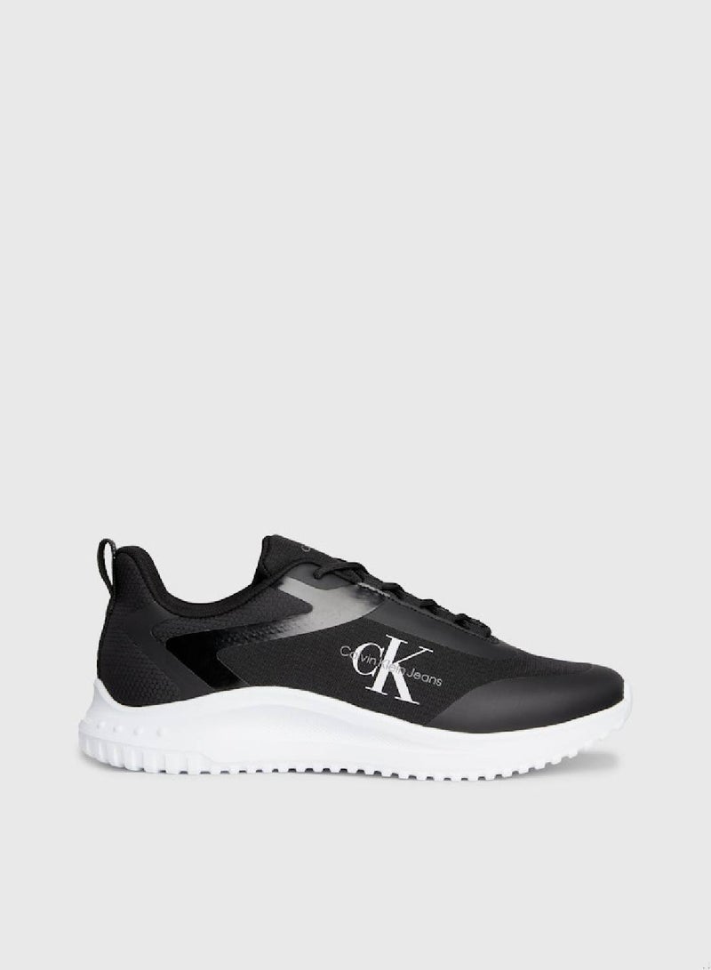 Men's Runner Low Top Sneakers - Polyester, Black