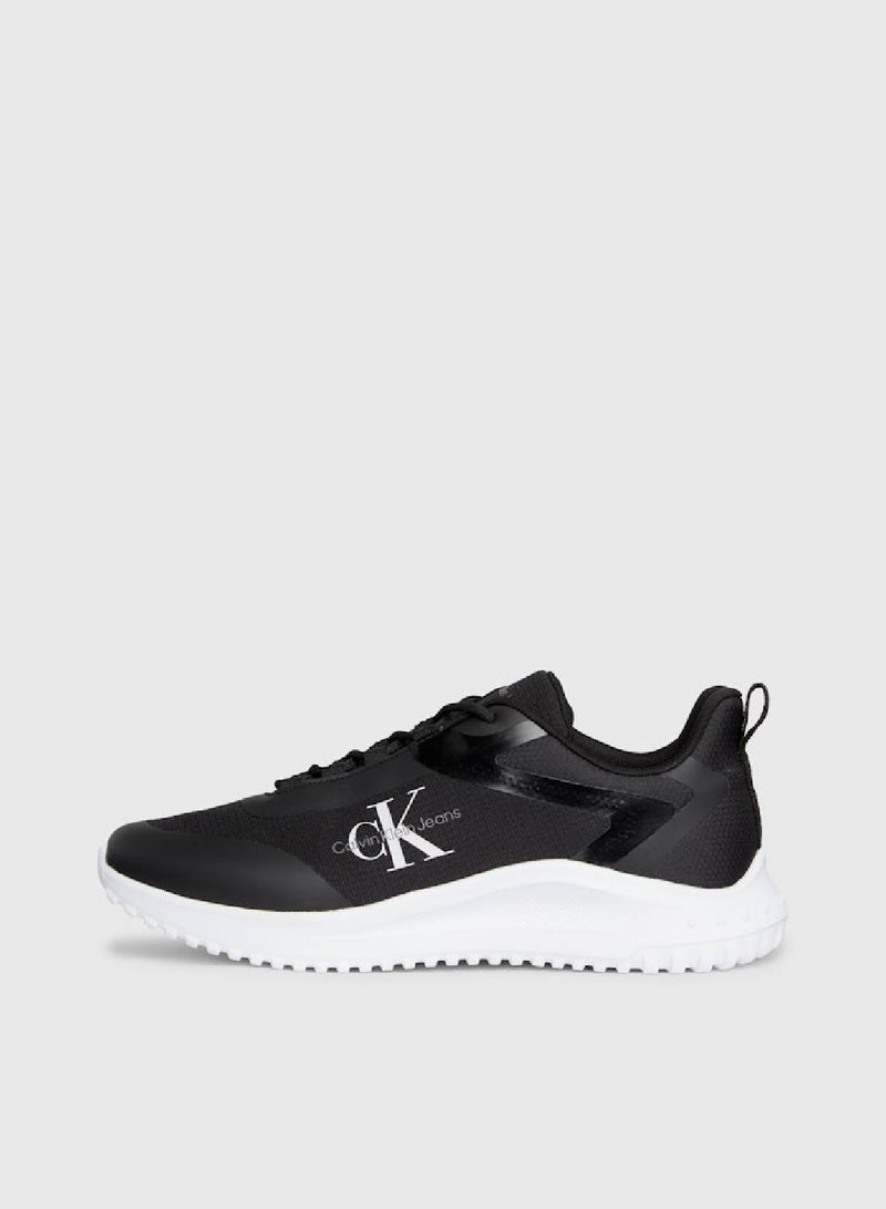 Men's Runner Low Top Sneakers - Polyester, Black