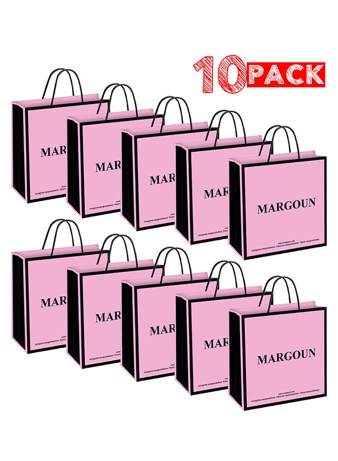 10 Pack Shopping Bag Gift Bags Kraft Paper Bags 33x17x33 cm Shopping Bag Kraft with Handles Bulk