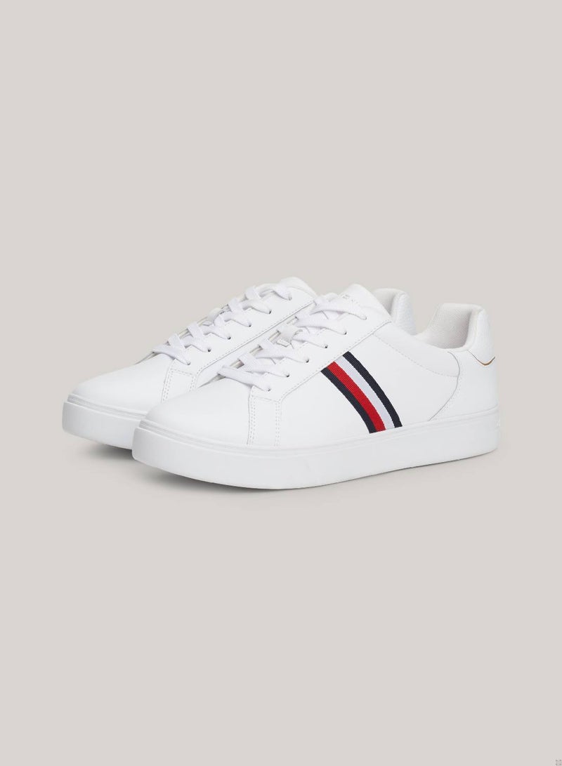 Women's Essential Court Sneakers Low Top - Leather, White