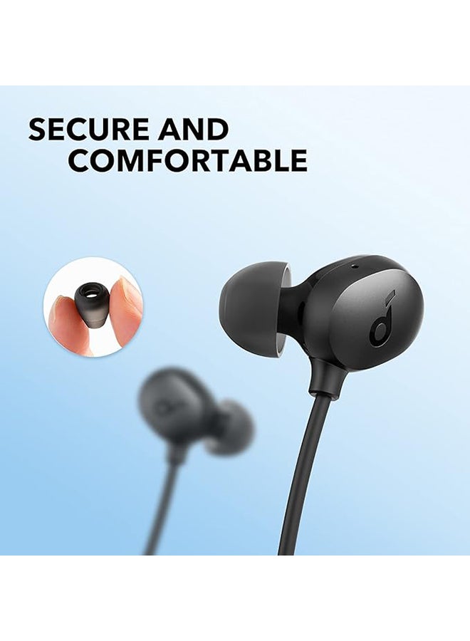 Life U2i Bluetooth Neckband Headphones with 24 H Playtime, 10 mm Drivers, Crystal-Clear Calls with CVC 8.0, USB-C Fast Charging, Foldable & Lightweight Build, IPX5 Waterproof Black