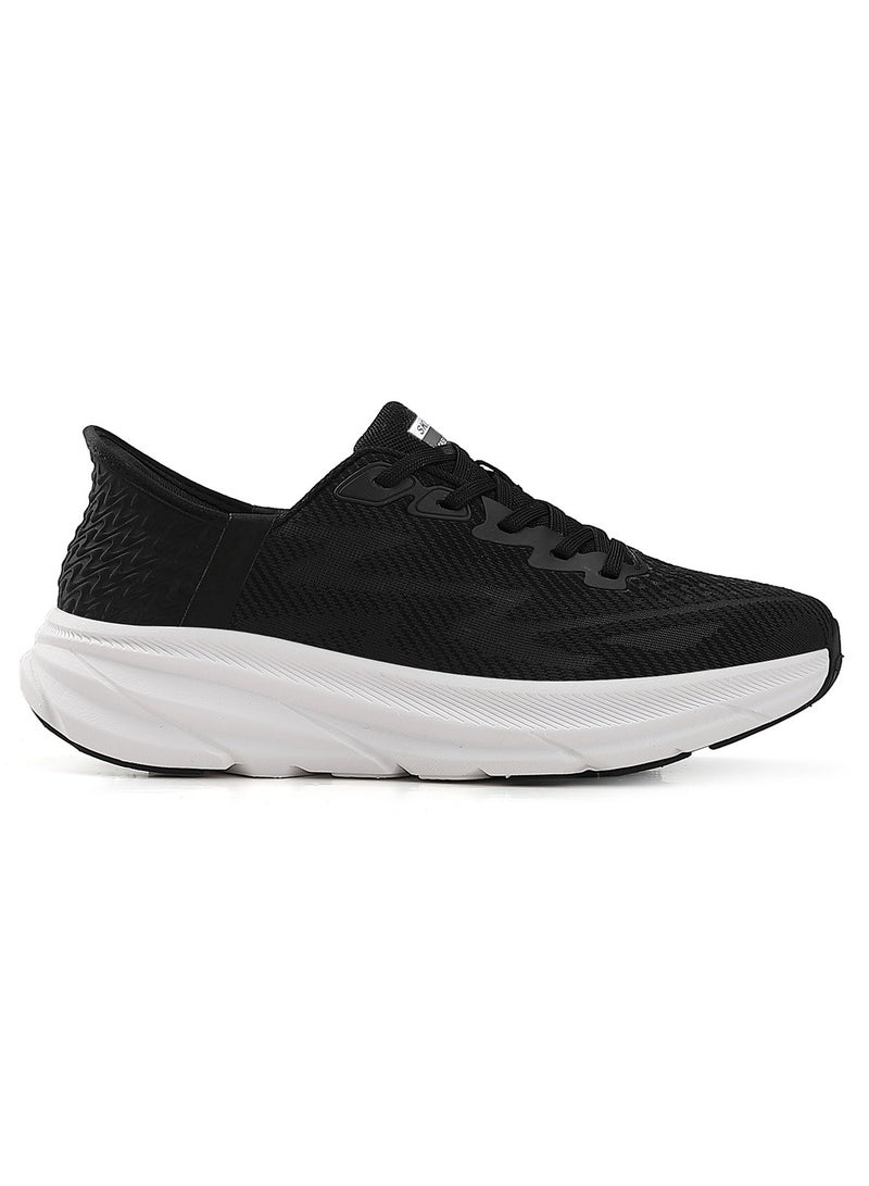 SKY VIEW Supportive Men And Women Hands Free Slip-ins Running Shoes Unisex Cushioned Breathable Athletic Fashion Sneakers Non Slip Walking Tennis Shoes Black White