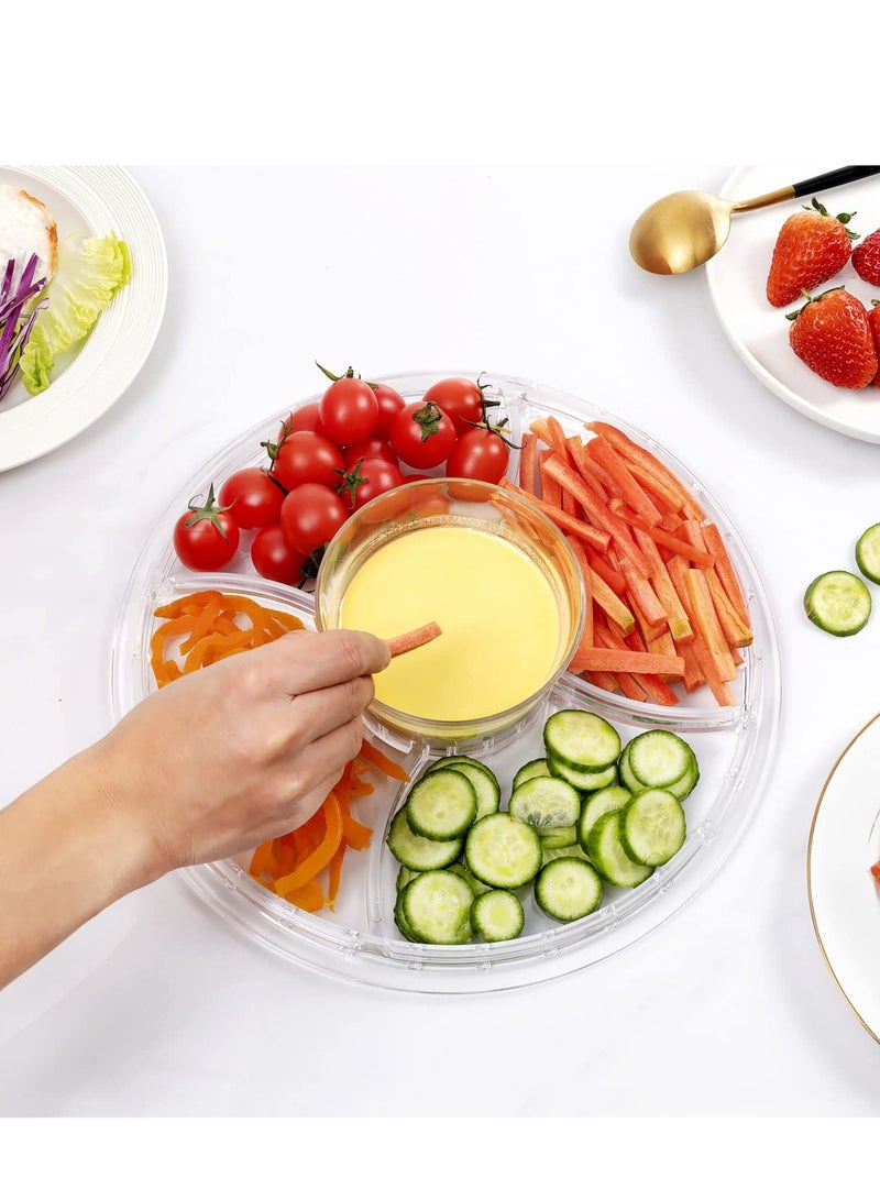 Acrylic Cake Stand, Versatile Edible Cookie Tray with Domed Lid, Perforated Bowl and Cake Plate for Banquet Dessert Table Display