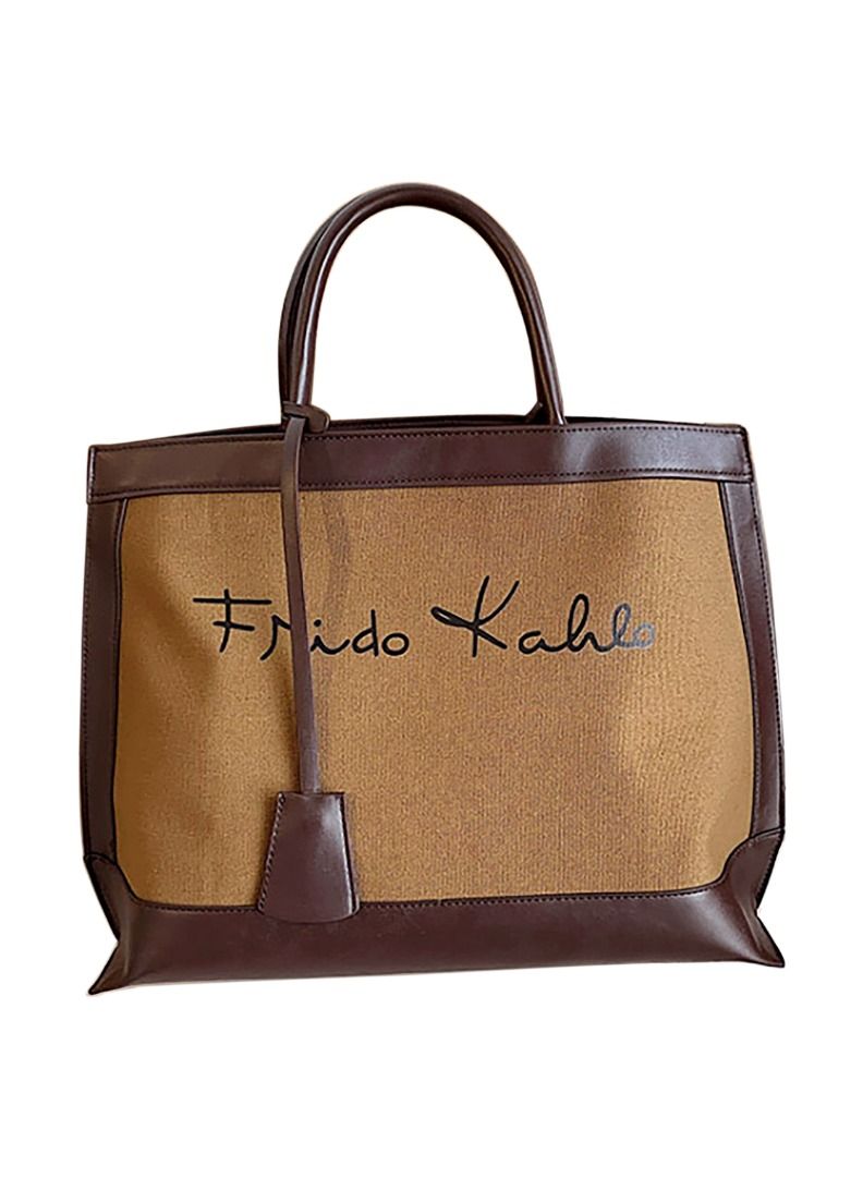 Fashion Designer Shopping Leather Handle Bags Women Handbags Ladies Canvas Tote Handbag Rup Art
