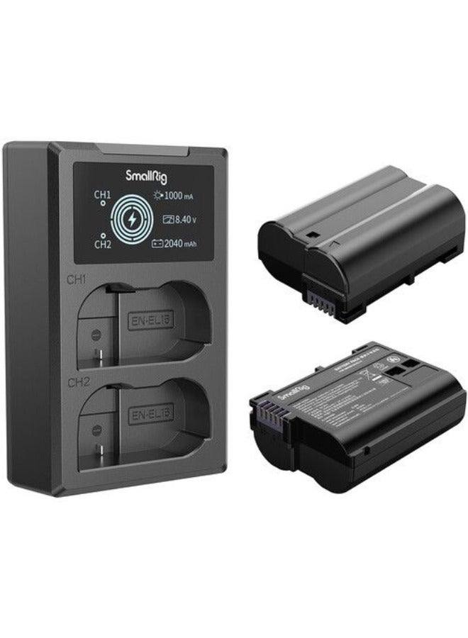 SmallRig EN-EL15 2-Battery Kit With Dual Charger