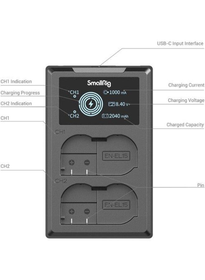 SmallRig EN-EL15 2-Battery Kit With Dual Charger