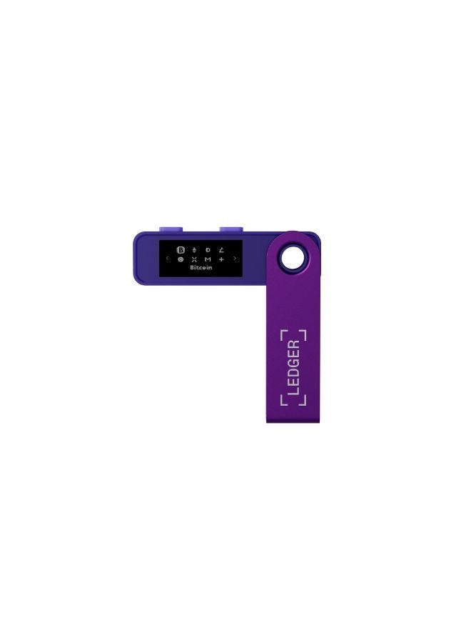 Nano S Plus Hardware Wallet | Safest Crypto & NFT Cold Storage, OLED Screen, Type-C Connectivity, 5000+ Coins Supported, for Android, MacOS & Windows - Amethyst Purple