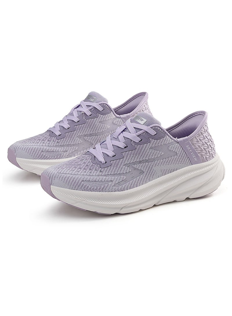 SKY VIEW Supportive Men And Women Hands Free Slip-ins Running Shoes Unisex Cushioned Breathable Athletic Fashion Sneakers Non Slip Walking Tennis Shoes Purple