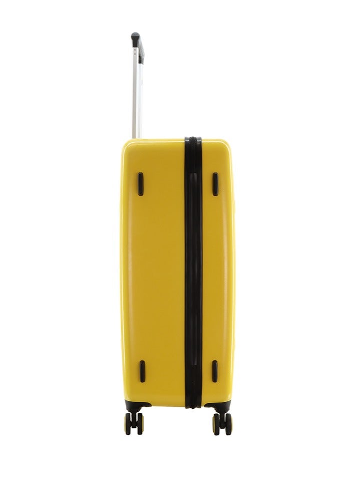 National Geographic RPET Balance Hardshell Large Check-In Suitcase, Durable Lightweight  TSA Combination Lock Travel Luggage, 4 Quite Spinner Wheel Trolley Bag (28 Inch) Yellow.