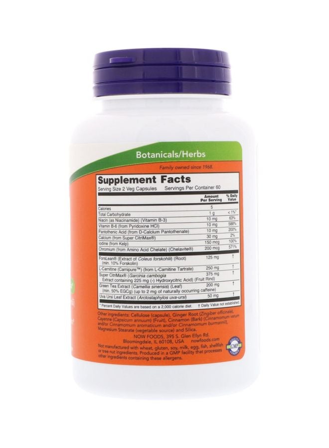 Diet Support Advance Thermogenic Formula Dietary Supplement- 120 Veg Capsules