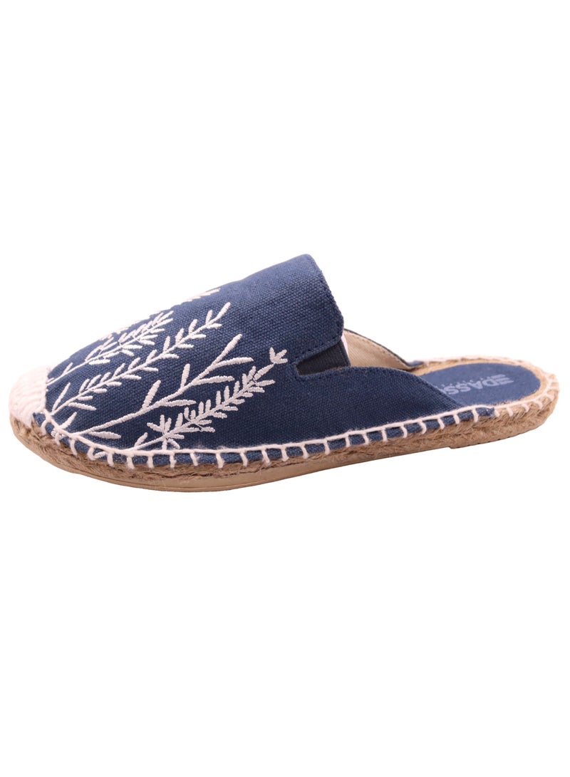 Embroidered Lavender Espadrilles (Nile Blue)