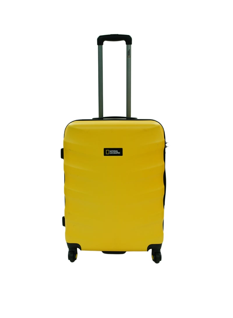 National Geographic Arete ABS Hard Case Medium Check-In Travel Suitcase Yellow, Durable Lightweight Travel Luggage, 4 Wheel Trolley Bag with TSA Combination Lock (24 Inch).