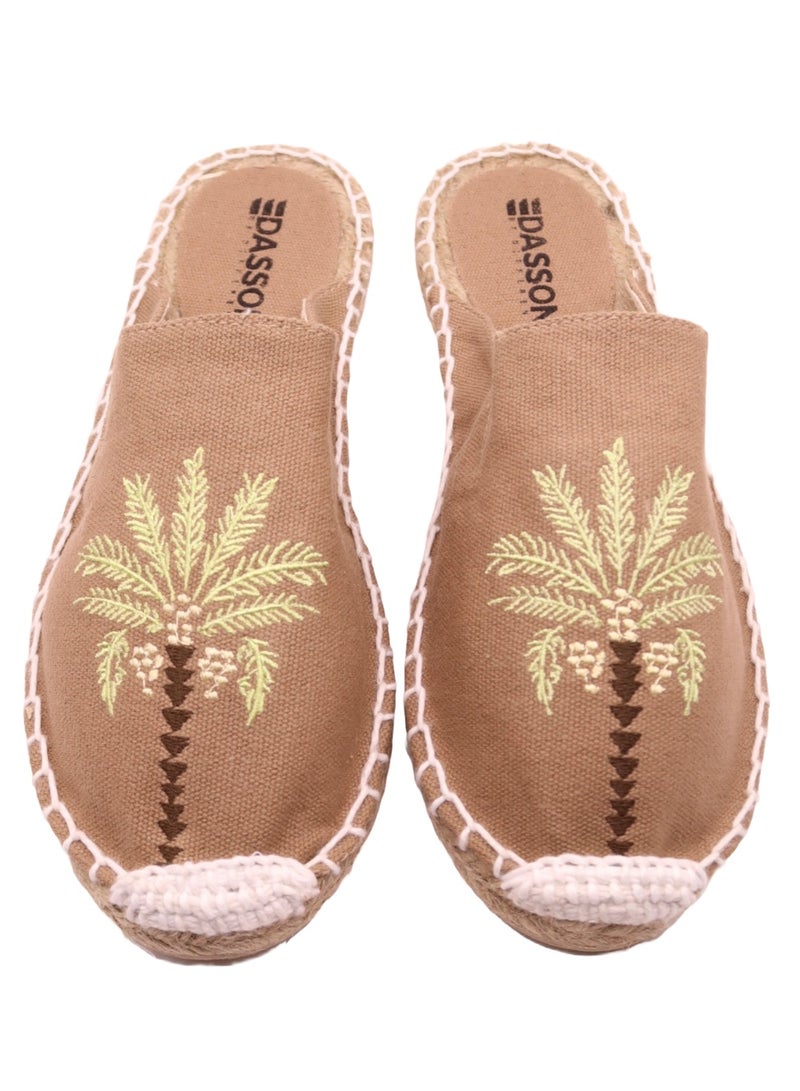 Embroidered Palm Tree Espadrilles
