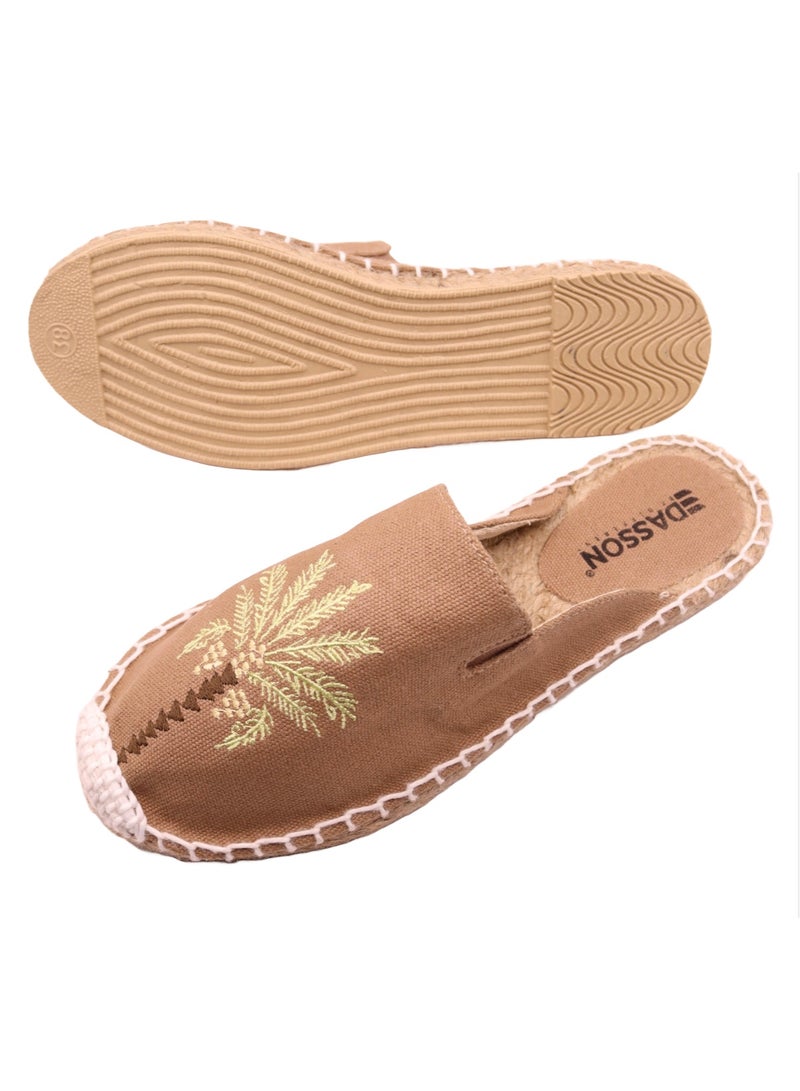 Embroidered Palm Tree Espadrilles