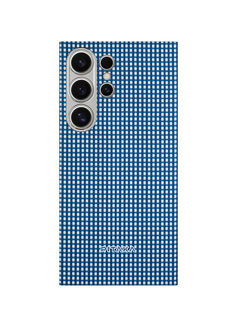 PITAKA S24 Ultra Case 6.8 Inch Compatible with Mag Safe Slim & Light Samsung Galaxy S24 Ultra Case 1500D Aramid Fiber Made  MagEZ Case 4 - Ice Sea