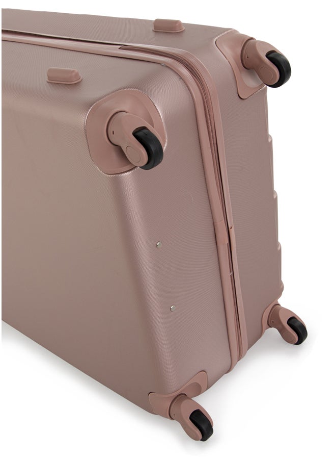 Hard Case Travel Bags Cabin Luggage Trolley ABS Lightweight Suitcase with 4 Spinner Wheels A207 Rose Gold