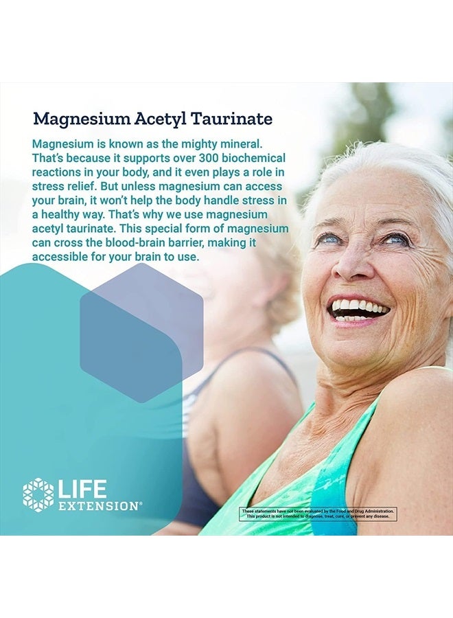 Calm-Mag - Bioavailable Form of Magnesium Acetyl Taurinate Supplement for Relaxation and Stress Management - Gluten Free, Non-GMO, Vegetarian - 30 Capsules