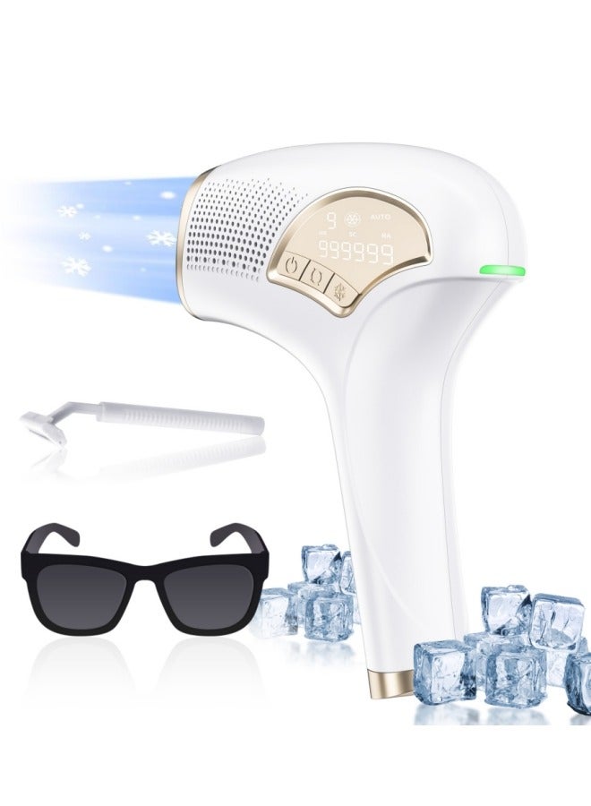 Hair Removal Device, At-Home Laser Hair Removal With Ice Cooling, 5 Energy Levels, Permanent Painless Epilation For Face Back Leg Arm Armpit Bikini Line