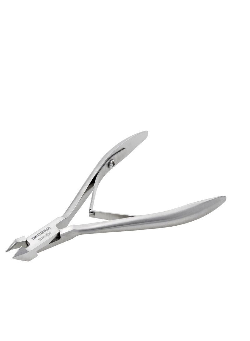 Tweezerman Rockhard Stainless Steel Cuticle Nipper, 1/2 Jaw