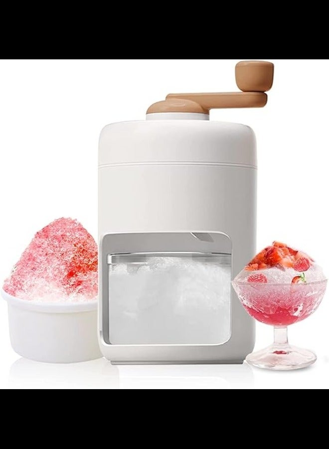 Manual Ice Crusher Slush Machine, Ice Shaver Cocktails, Portable Slushie Machines and Snow Cone Machine with Free Ice Cube Tray, BPA Free for Home Kitchen Resturant Use