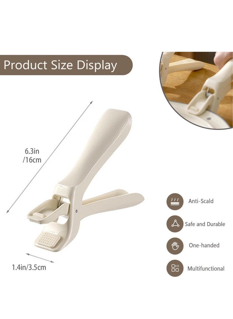 2 Pack Hot Plate Gripper Tongs for Safely Moving Hot Plates, Bowls, Pizza Pans, Air Fryers, Microwave Ovens with Food