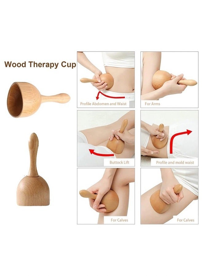 6-Piece Wood Body Massage Tools for Back and Muscle Pain Relief