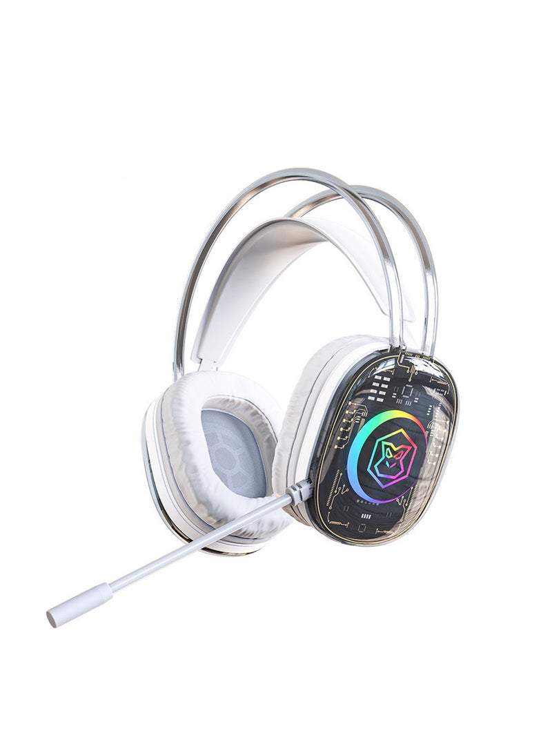 X15 USB Wired Headset 7.1 Surround Sound Gaming Transparent RGB Headphone With Mic