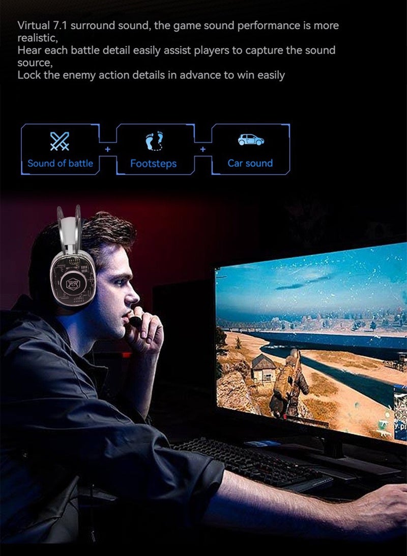 Headset with Mic USB Wired 7.1 Surround Sound Gaming X15 Headphone